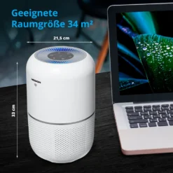 MEDION Smarter Luftreiniger (UV-Licht, HEPA H13 Filter, Reduziert Verunreinigungen Aerosole Pollen Staub Tierhaare, Bis 34 M², Schlaffunktion, App-Steuerung, Luftqualitätsanzeige, 35 Watt, MD 19878) 20 MEDION Smarter Luftreiniger (UV-Licht, HEPA H13 Filter, Reduziert Verunreinigungen Aerosole Pollen Staub Tierhaare, Bis 34 M², Schlaffunktion, App-Steuerung, Luftqualitätsanzeige, 35 Watt, MD 19878) -Smart Kitchen Store efbe7afb31235db93e941f5ad56d4608