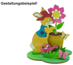 Bastelset Basteln Kinder Erwachsene Holz Osterdeko "Hasenfamilie Gärtner" -Smart Kitchen Store f027cd619e82a22c1fcda44a19ac2ef0