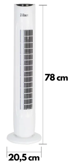 Zilan Turmventilator | 3 Stufen | 2 Modi | 7,5h Timer | Fernbedienung | Oszillierend | -Smart Kitchen Store f0723ba82897a6a22c2ec9a475585076