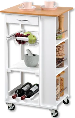KESPER Küchenwagen, Weiß, 50x37 Cm, H: 87cm, 2577713