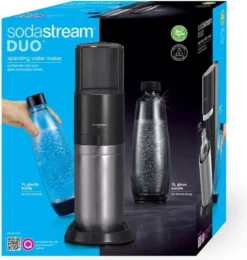 SodaStream DuoTitan Trinkwassersprudler, Inkl. 1x 1 Liter Glasflasche, 1x 1 Liter PET, 1 X Quick Connect Zylinder 38 SodaStream DuoTitan Trinkwassersprudler, Inkl. 1x 1 Liter Glasflasche, 1x 1 Liter PET, 1 X Quick Connect Zylinder -Smart Kitchen Store f089d38772419125a31f5e96a7a5f824