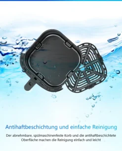 Proscenic T22 Heißluftfritteuse, App Und Sprachsteuerung, 5L XXL Luftfritteuse, Airfryer Mit Großem Digitalem LED Display, Vorheizen&Warm Halten, 100 Rezepte,ohne Öl, Schwarz, Edelstahl -Smart Kitchen Store f0fd9255ca1297ac197c4765d418786c