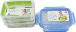 Emsa Clip & Close Frischhaltedosen 3er-Set á 0,55 L, Blau -Smart Kitchen Store f1509b991b8cc3a21027a5022c2aa0c2