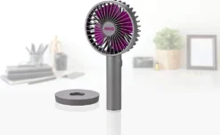 Unold 86620 Breezy II Handventilator Magnetisch Standfuß Spiegel 4W 5-stufig -Smart Kitchen Store f21f8ddfdd9b334276781d411afe9796