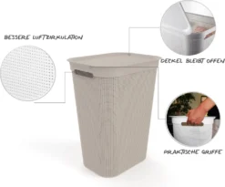 ROTHO Wäschesammler 50 L BRISEN, Farbe:Cappuccino 10 ROTHO Wäschesammler 50 L BRISEN, Farbe:Cappuccino -Smart Kitchen Store f2388238266cef6abc4eddf75576f133