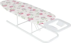 ONVAYA Tischbügelbrett | Mini Bügelbrett | Bügeltisch | Kleines, Platzsparendes Bügelbrett | Rosen Design