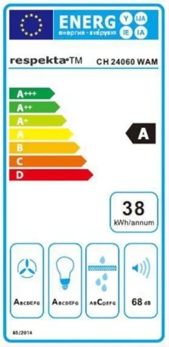 Dunstabzugshaube / Schräghaube Respekta CH 24060 WA 60cm Weiß 9 Dunstabzugshaube / Schräghaube Respekta CH 24060 WA 60cm Weiß -Smart Kitchen Store f2db0b924bab1276089294f34abc1dba