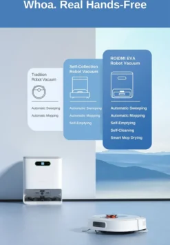 Roidmi Eva Mop Station Staubsauger 3200pa 2-in-1 Saug Und Wischroboter Mit Absaugstation, Mopp- Und Saugroboter, Automatisch Waschen Von Mopps -Smart Kitchen Store f3d64ed5ec225d46ddc3b36f3fb8ba77