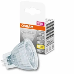 Osram LED Leuchtmittel MR11 Glas Reflektor 2,5W = 20W GU4 Warmweiß 2700K Flood 36° -Smart Kitchen Store f5f9f70173ab3937f7630a5ad18331e6