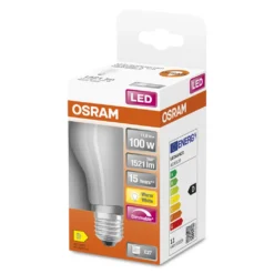 Osram LED Leuchtmittel Superstar Classic A E27 12 W Dimmbar Weiß Matt -Smart Kitchen Store f6babe1eb749e33be4ca1ac738dea832