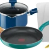 Chefclub By Tefal Pasta La Vista Kochgeschirr-Set | G804S4 | Pfanne 28 Cm, Kochtopf 20 Cm, Universalmesser, Schneidebretter, Rezeptheft Mit Leckeren Rezepten