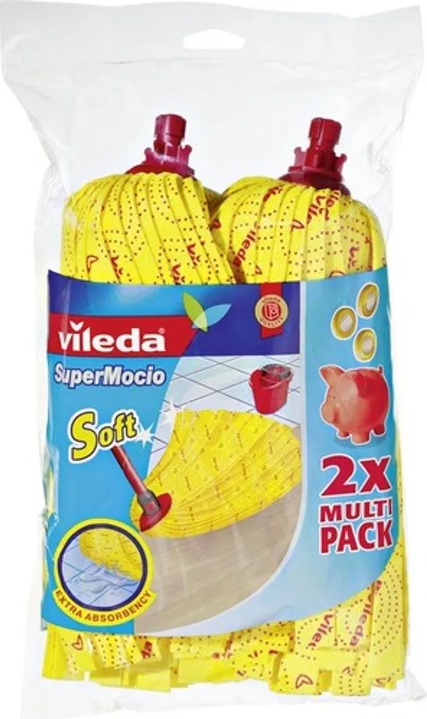 Vileda Super Mocio Soft Ersatz Doppelpackung 3 Vileda Super Mocio Soft Ersatz Doppelpackung