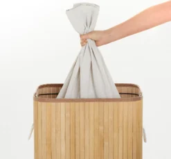 Wäschekorb Aus Bambus, Wäschebox, Wäschesammler, Faltbar, Mit Abnehmbarem Deckel Und Waschbarem Futter, 72L, 40 X 30 X 60 Cm 15 Wäschekorb Aus Bambus, Wäschebox, Wäschesammler, Faltbar, Mit Abnehmbarem Deckel Und Waschbarem Futter, 72L, 40 X 30 X 60 Cm -Smart Kitchen Store f9acbaf4405c6c0d9b10198cc746bd10