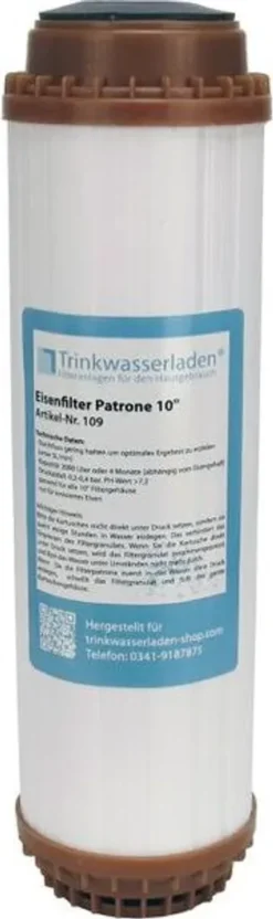 Eisenfilter Patrone 10' Wasserfilter Für Garten,Brunnen,Pool, Iron Removing Cartridge