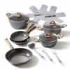 STONELINE® Back To Nature Kochgeschirr-Set, 14-tlg., Keramik-Beschichtung, Mit Glasdeckeln -Smart Kitchen Store fb168a0a476ef038616ba9a9ff766e3e