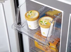 Hisense RQ515N4AC2 Cross Door Kühl-Gefrierkombination - NoFrostPlus - Multi Air Flow - SuperCool - Langlebiger Inverter - LED Display - Nettofassungsvermögen 427 L: Kühlteil 265 L / Gefrierteil 129 L - Super Cool - Edelstahl – Optik -Smart Kitchen Store fc501ecffc88962bec70f578334f2caa