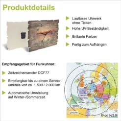ARTland Holz Wanduhr Quarzuhr - Schwarzer Zeiger 3D Steine Größe: 40x30 Cm -Smart Kitchen Store fc94f147e16f1850ffd9b7317bf0c401 1