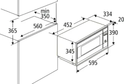 PKM Einbau Mikrowelle Mit Grill Microwelle MW800.8-20G-EB Edelstahl 800 W 20L -Smart Kitchen Store fe53d787bc2d6fd5edc482a17854579e