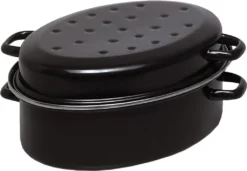 Krüger Gänsebräter Aus Schwarz Emailliertem Stahl Mit Chromrand 42cm 13 Krüger Gänsebräter Aus Schwarz Emailliertem Stahl Mit Chromrand 42cm -Smart Kitchen Store fe837332828d8efbfe5c9e93328b3bac