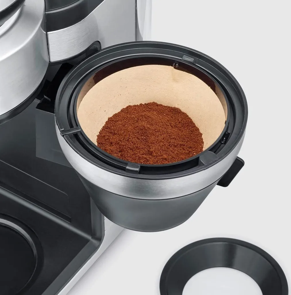 SEVERIN FILKA Vollautomat Für Filterkaffee Mit Glaskanne KA 4850 Aus Edelstahl, Matt-schwarz Edelstahl-gebürstet 6 SEVERIN FILKA Vollautomat Für Filterkaffee Mit Glaskanne KA 4850 Aus Edelstahl, Matt-schwarz Edelstahl-gebürstet – Bild 4