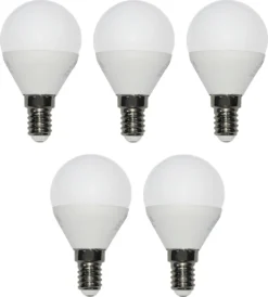 5 X LED Glühlampe Glühbirne Tropfen Kugel E14 3W Ersatz Für 25W 250lm 3000K 230V